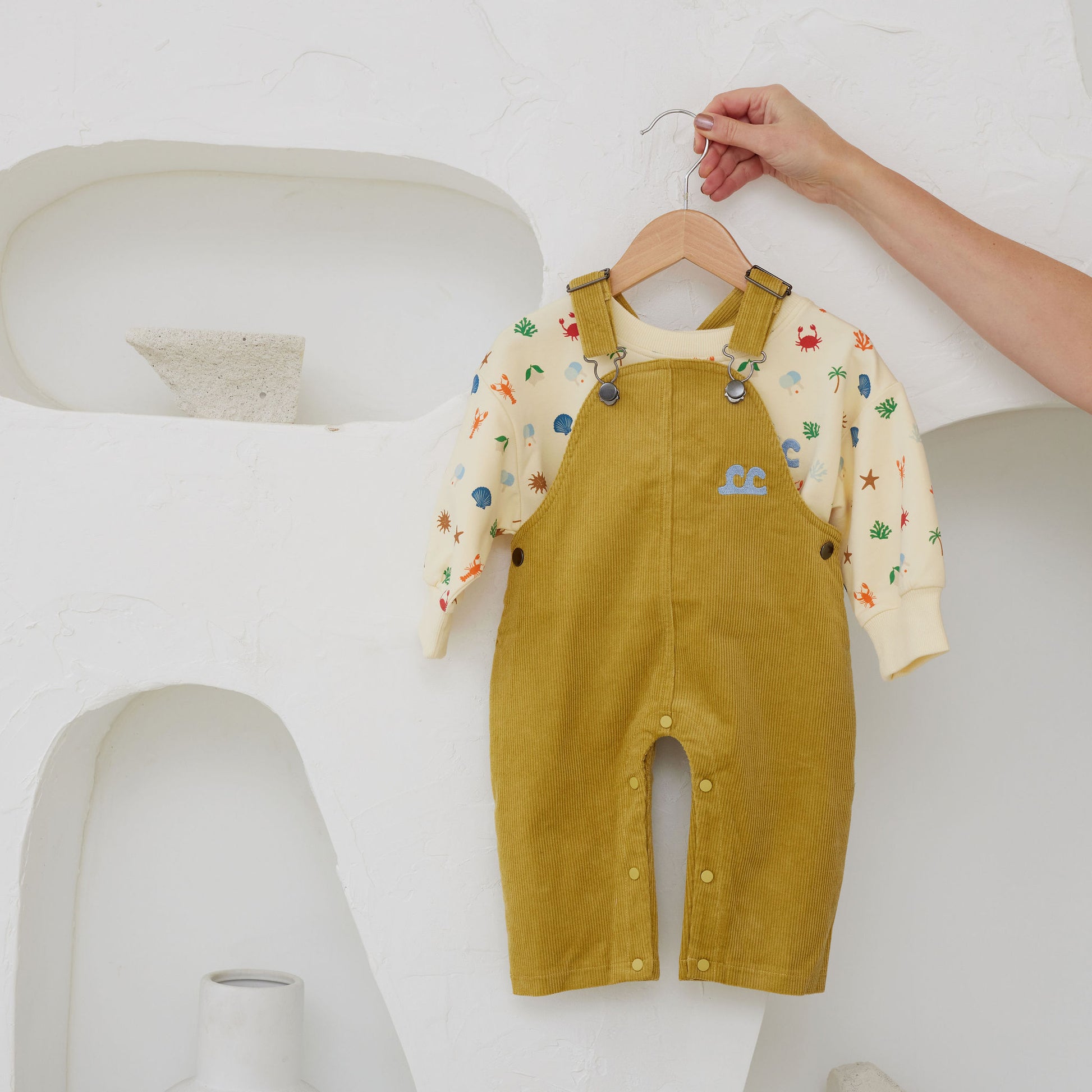 Kapow Kids Sunshine Corduroy Overalls | Rompers & Playsuits | Bon Bon Tresor