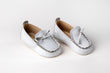 Kiddie Couture Bowie Moccasins White | Moccasins & Loafers | Bon Bon Tresor