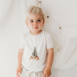 Child Of Mine Pure Linen Bloomers - Oak Stripe | Rompers & Playsuits | Bon Bon Tresor