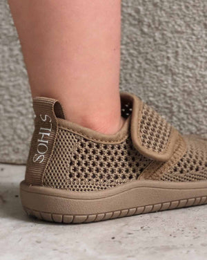 Little Sohls Velcro Toddler Shoe - Earthstone | Slip-On and Velcro Design | Bon Bon Tresor