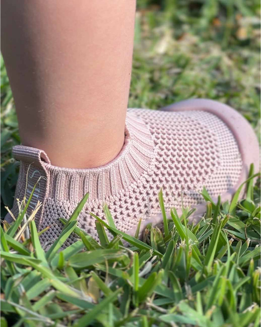 Little Sohls Slip On Toddler Shoe - Dusty Rose | Slip-On and Velcro Design | Bon Bon Tresor