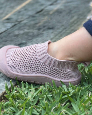 Little Sohls Slip On Toddler Shoe - Dusty Rose | Slip-On and Velcro Design | Bon Bon Tresor