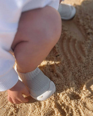 Little Sohls Slip On Toddler Shoe - Sand Dune | Slip-On and Velcro Design | Bon Bon Tresor
