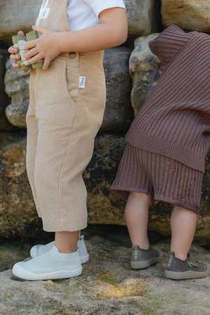 Little Sohls Slip On Toddler Shoe - Sand Dune | Slip-On and Velcro Design | Bon Bon Tresor