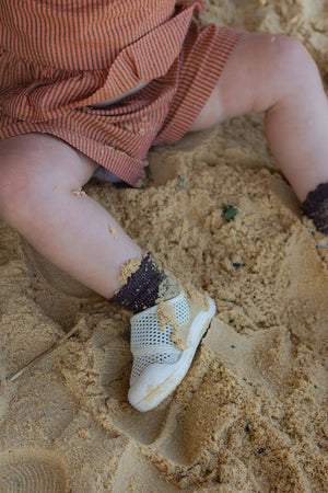 Little Sohls Velcro Toddler Shoe - Sand Dune | Slip-On and Velcro Design | Bon Bon Tresor