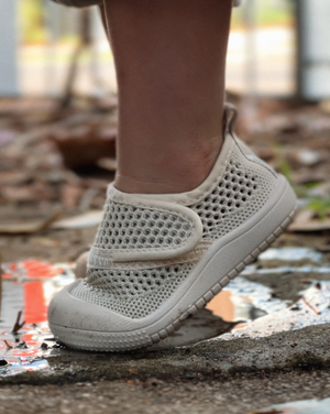 Little Sohls Velcro Toddler Shoe - Sand Dune | Slip-On and Velcro Design | Bon Bon Tresor