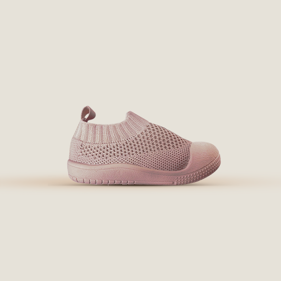 Little Sohls Slip On Toddler Shoe - Dusty Rose | Slip-On and Velcro Design | Bon Bon Tresor