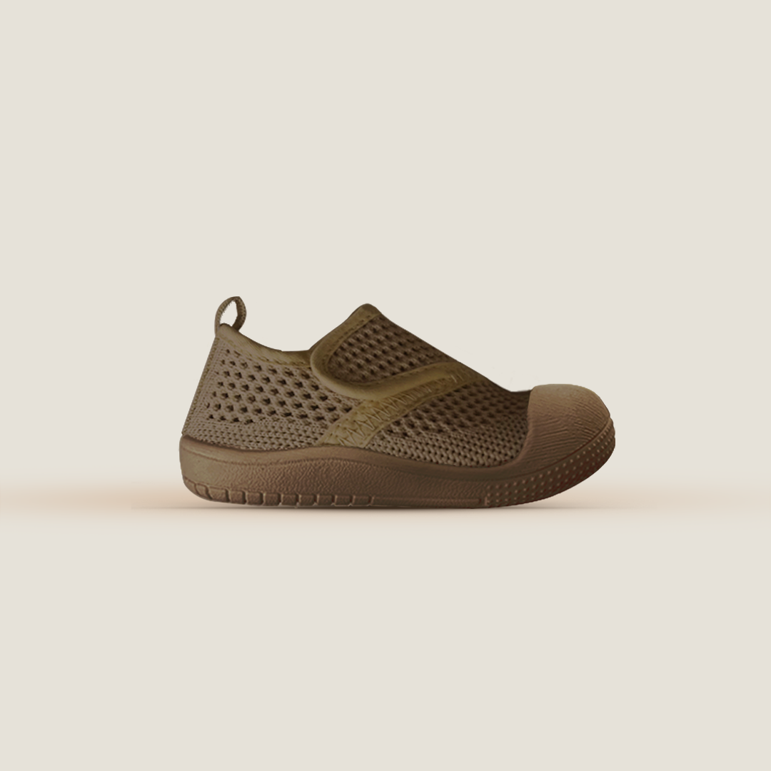 Little Sohls Velcro Toddler Shoe - Earthstone | Slip-On and Velcro Design | Bon Bon Tresor