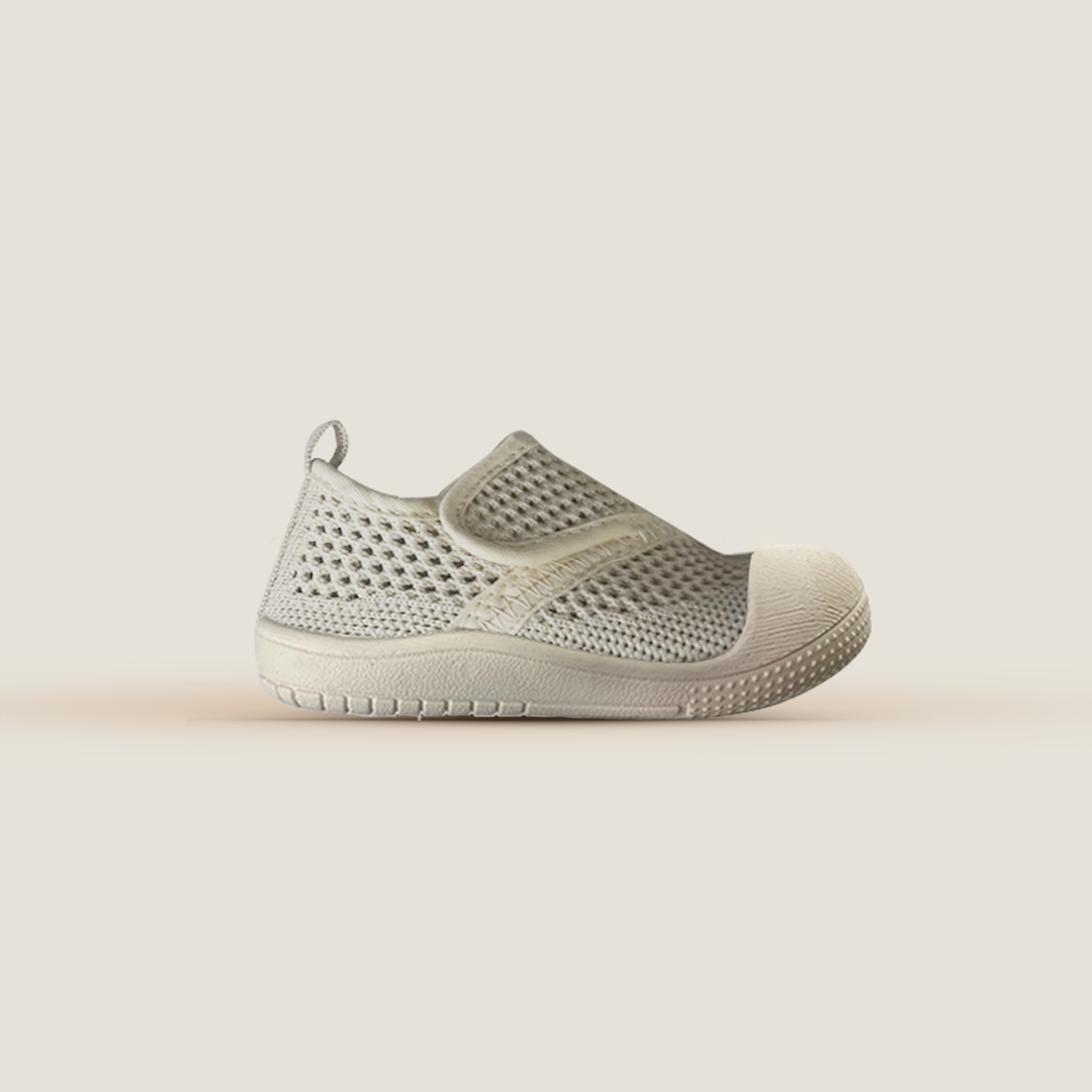 Little Sohls Velcro Toddler Shoe - Sand Dune | Slip-On and Velcro Design | Bon Bon Tresor