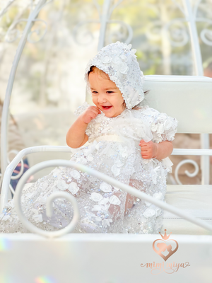Mimi Miya Lily Christening Dress/Gown with Detachable Overskirt | Gowns | Bon Bon Tresor