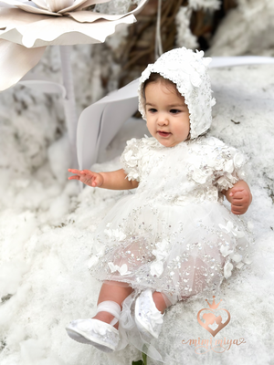 Mimi Miya Lily Christening Dress/Gown with Detachable Overskirt | Gowns | Bon Bon Tresor