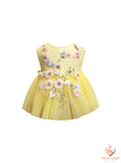 Mimi Miya Enchanted Baby Floral Applique Romper - Yellow | Rompers & Playsuits | Bon Bon Tresor