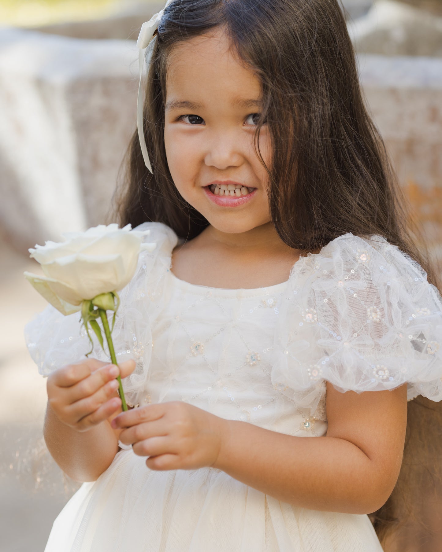 Noralee Girls Dorothy Dress - Ivory | Dresses | Bon Bon Tresor