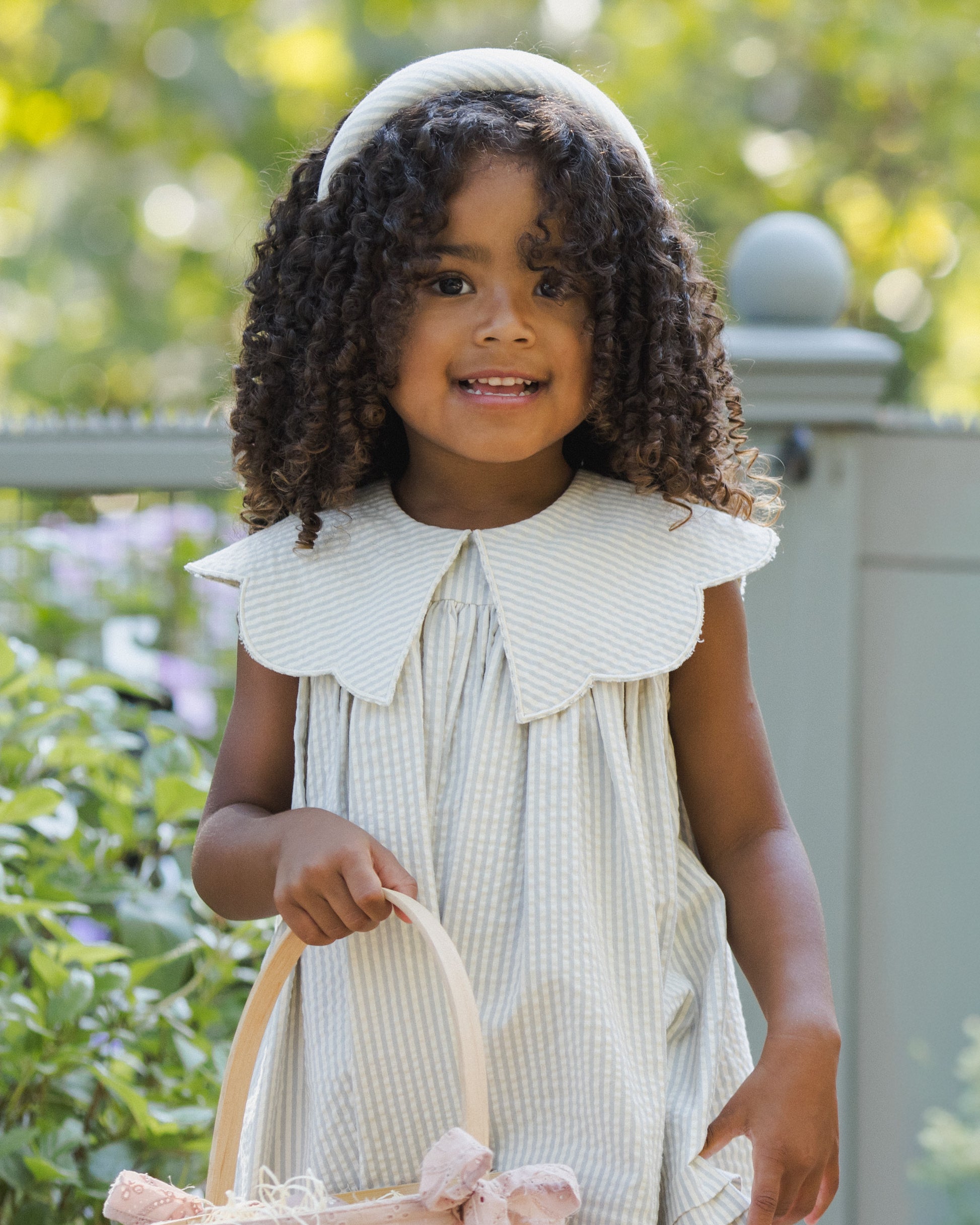 Noralee Girls Florence Dress - Sky Stripe | Dresses | Bon Bon Tresor