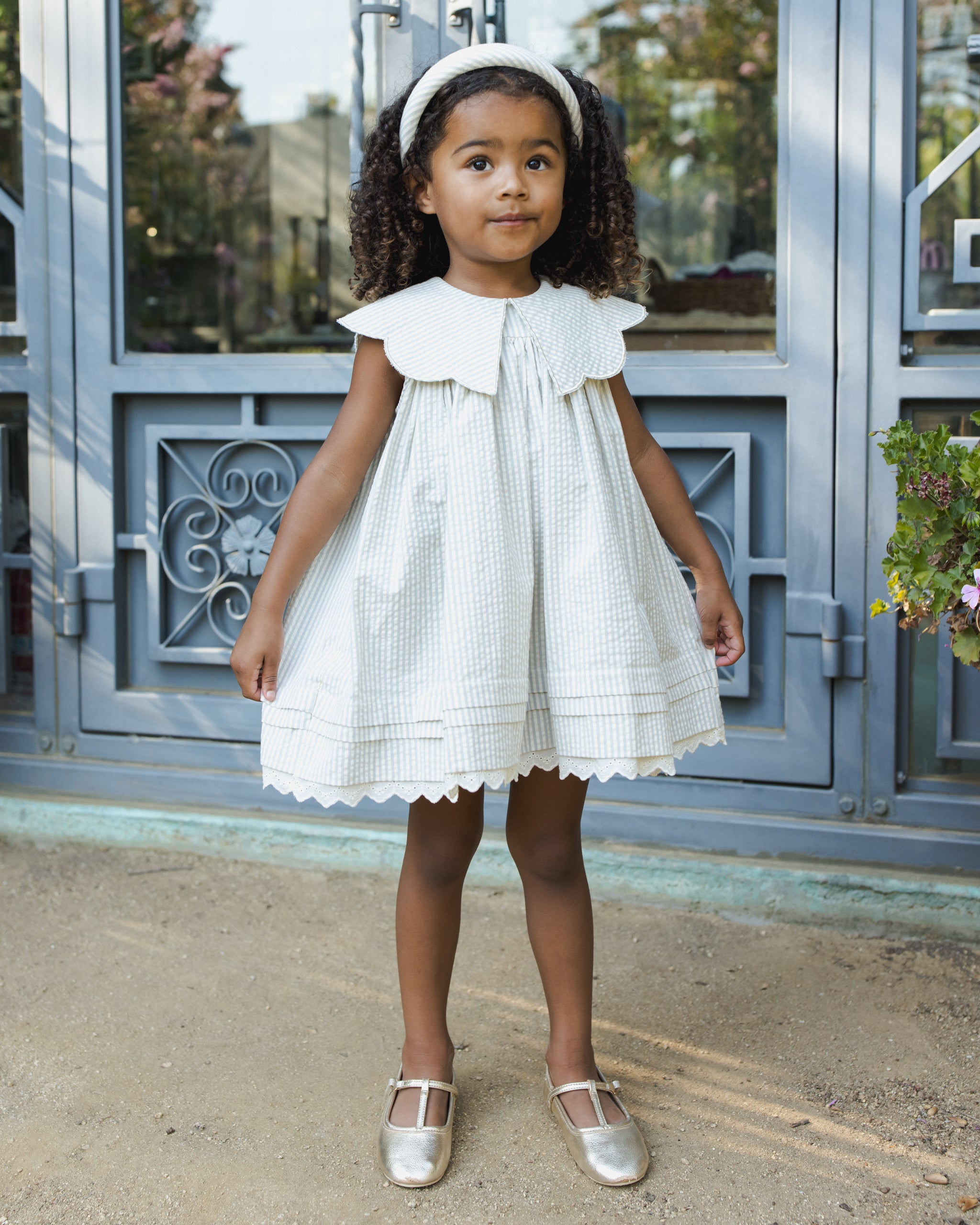 Noralee Girls Florence Dress - Sky Stripe