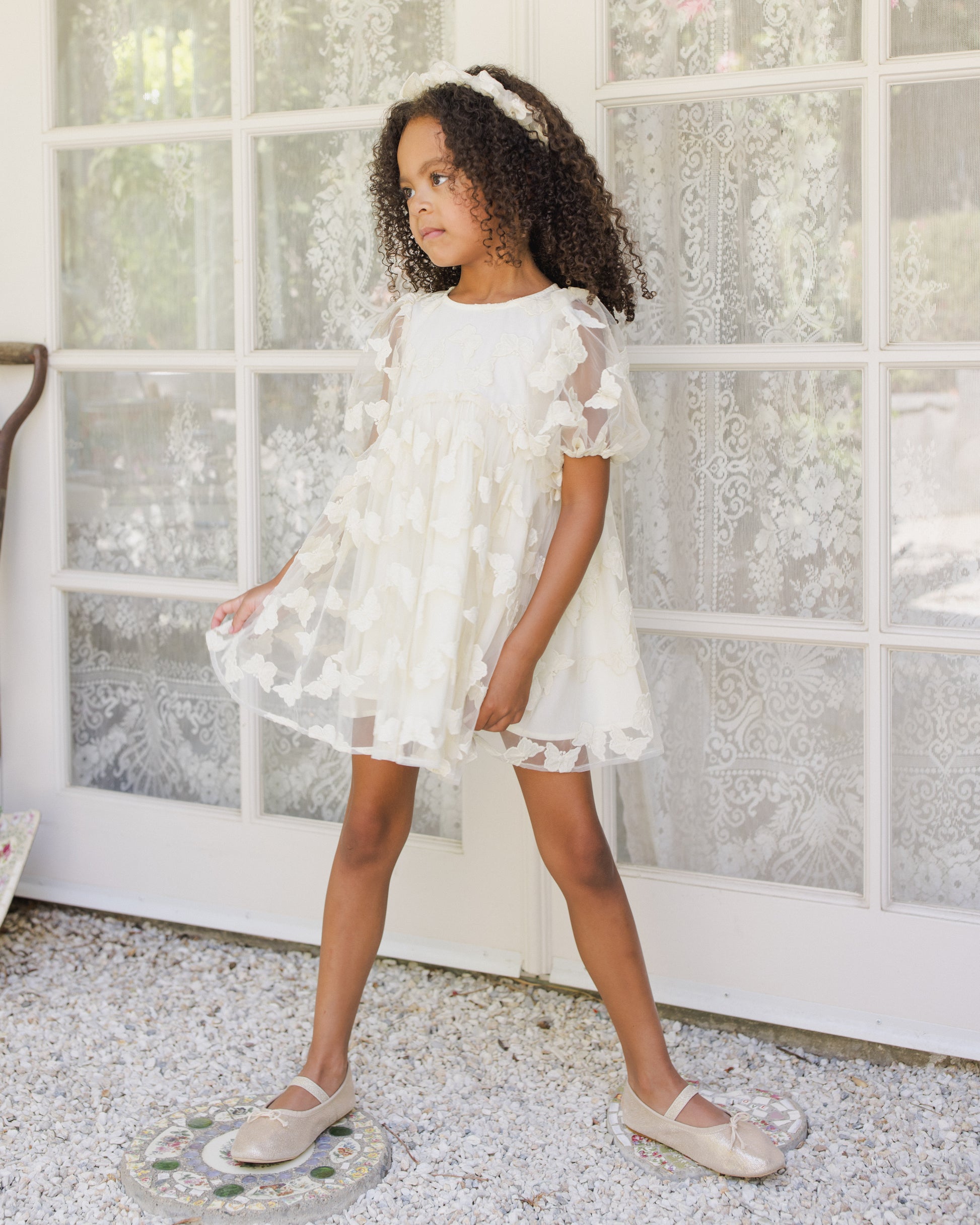 Noralee Girls Luna Dress - Natural | Dresses | Bon Bon Tresor