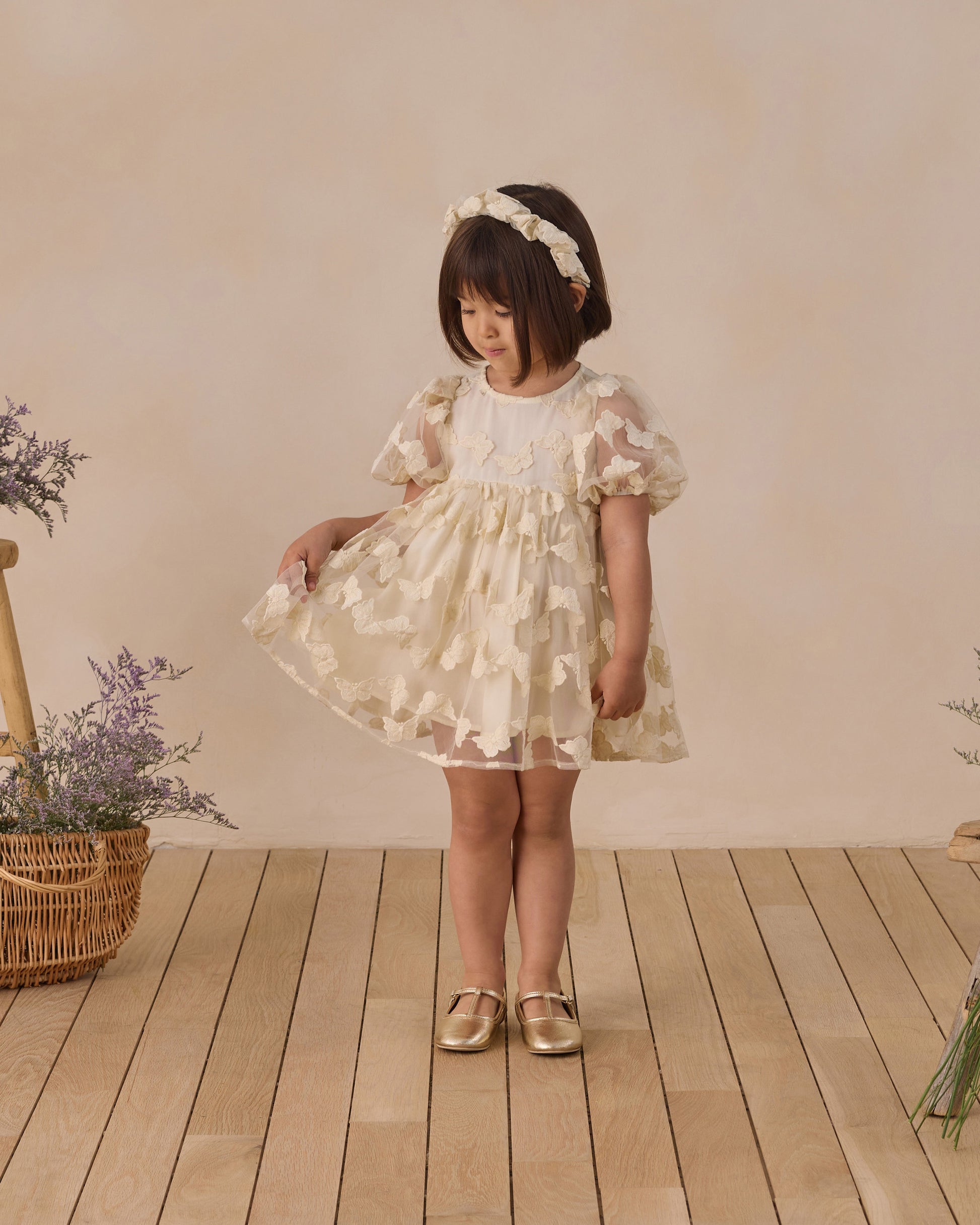Noralee Girls Luna Dress - Natural | Dresses | Bon Bon Tresor