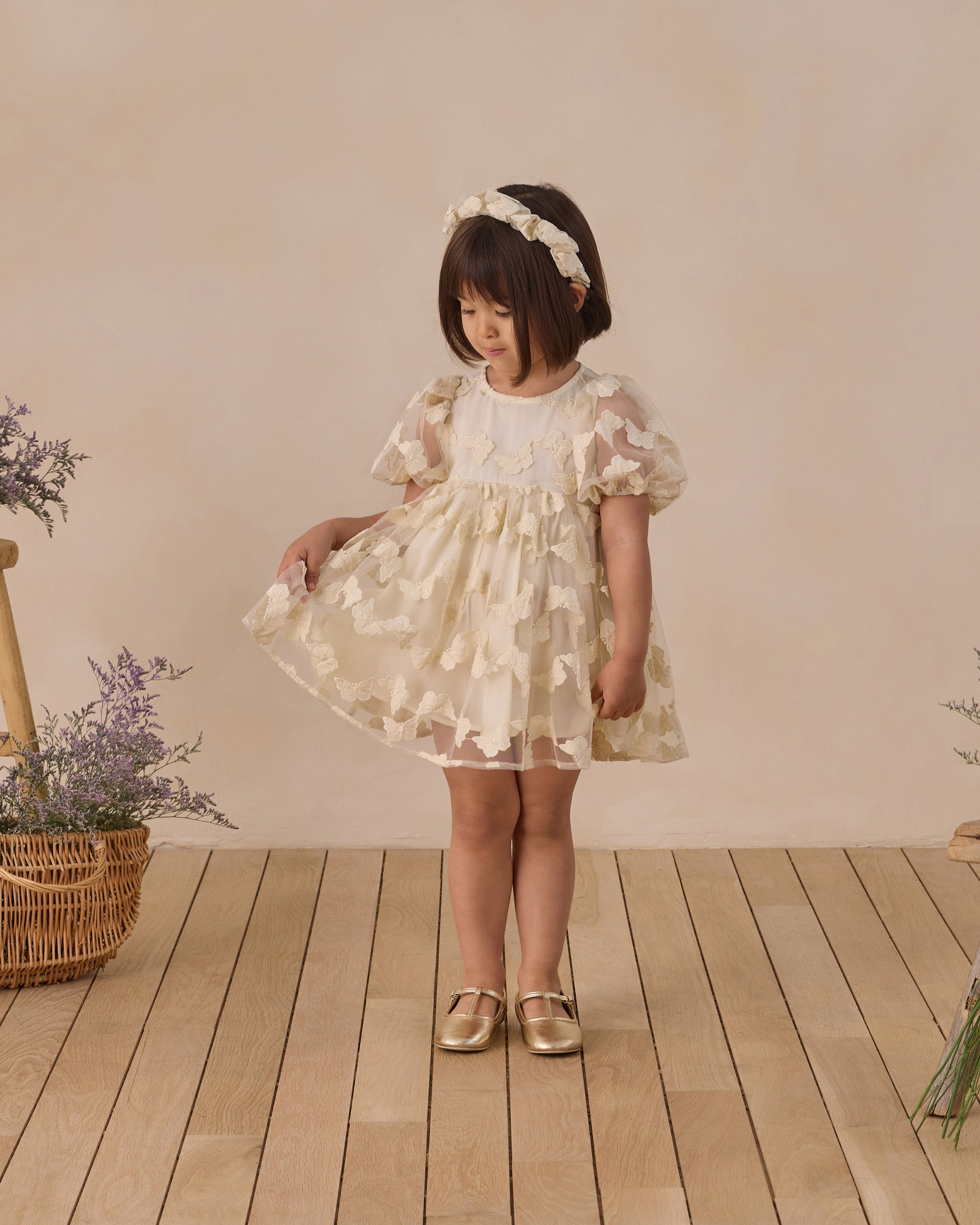 Noralee Girls Luna Dress - Natural