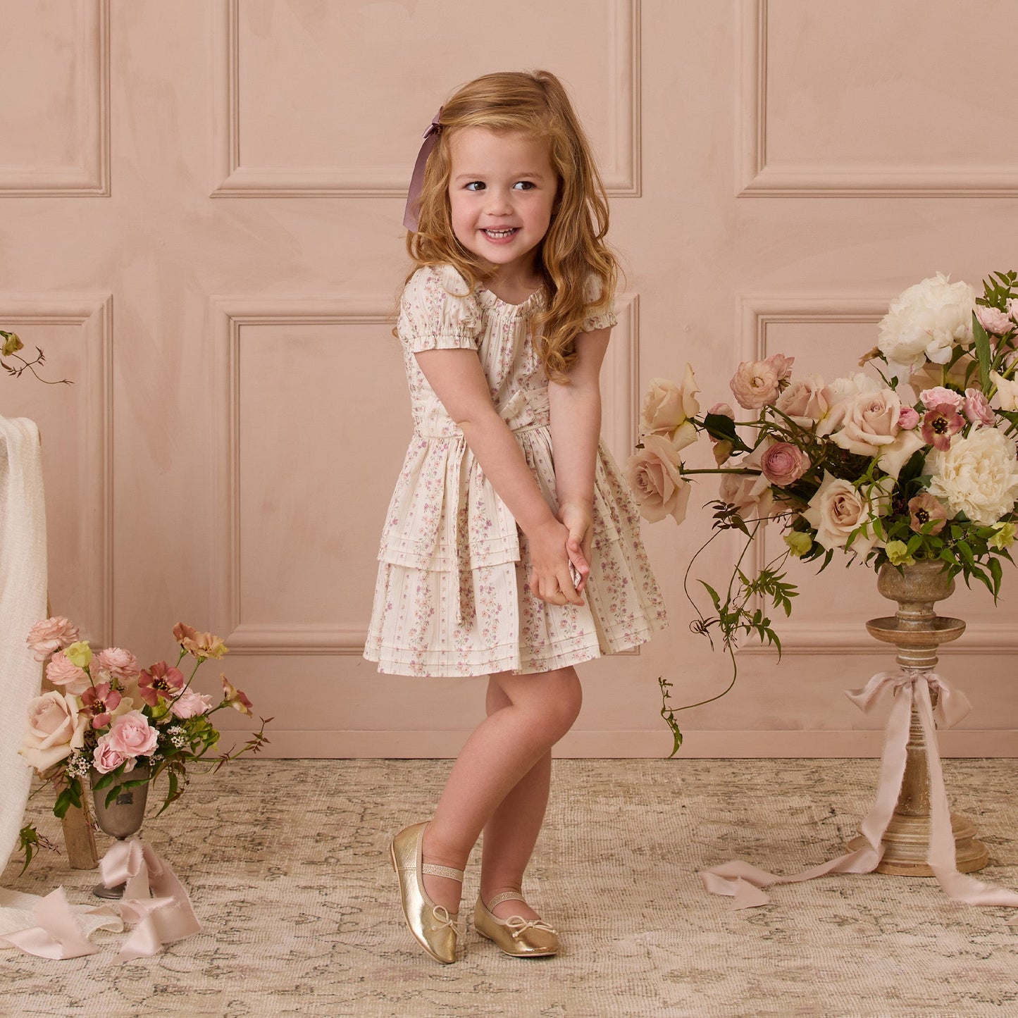 Noralee Annette Dress - Floral Stripe | Dresses & Skirts | Bon Bon Tresor