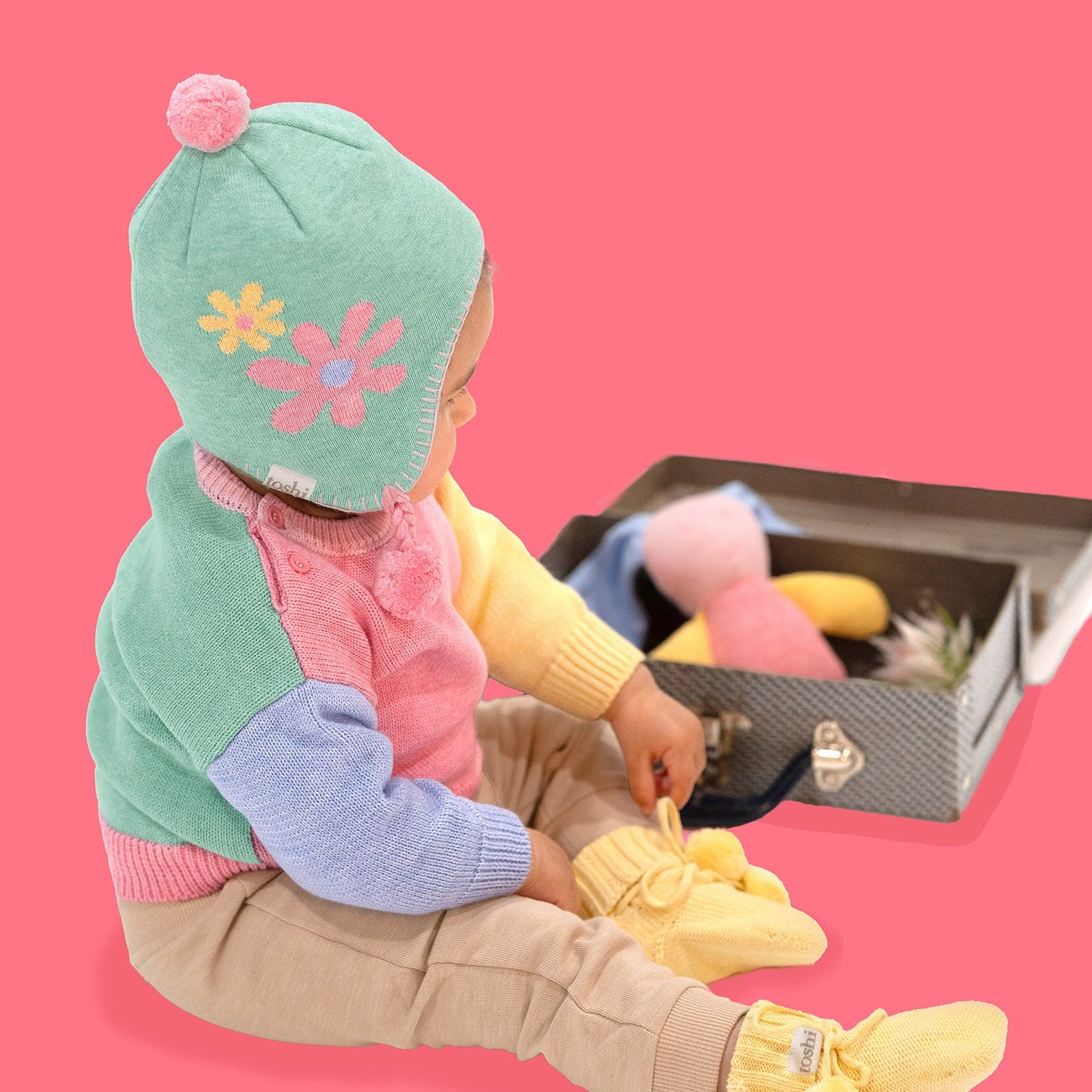 Toshi Organic Earmuff Storytime Daisy | Hats | Bon Bon Tresor