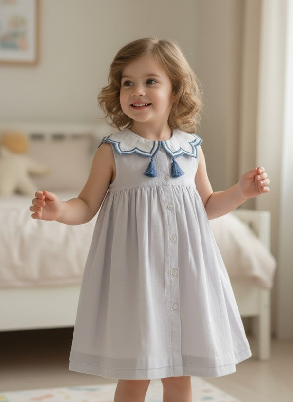 Yo Baby Royal Arches Dress - Pastel Blue