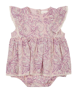 Louise Misha Lena Romper - Pink Daisy Garden | Rompers & Playsuits | Bon Bon Tresor