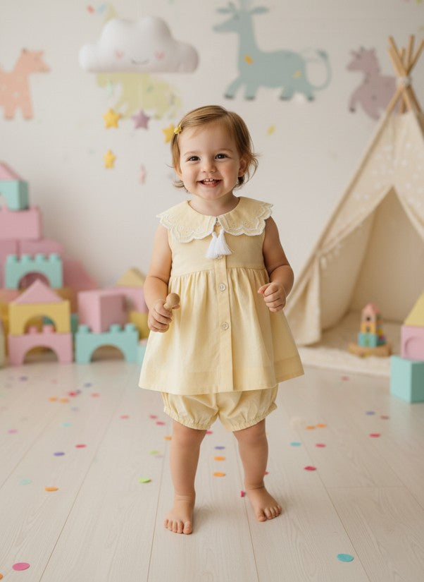 Yo Baby Royal Arches Dress - Butter Yellow | Dresses | Bon Bon Tresor