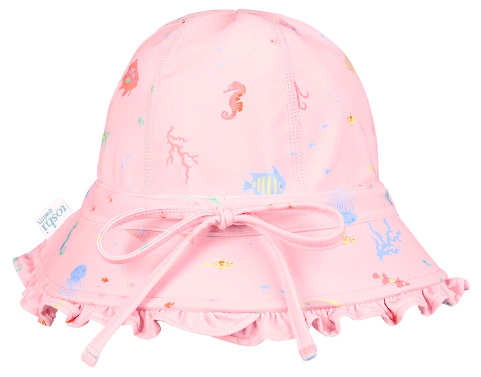 Toshi Swim Baby Bell Hat Classic Coral | Swimwear | Bon Bon Tresor