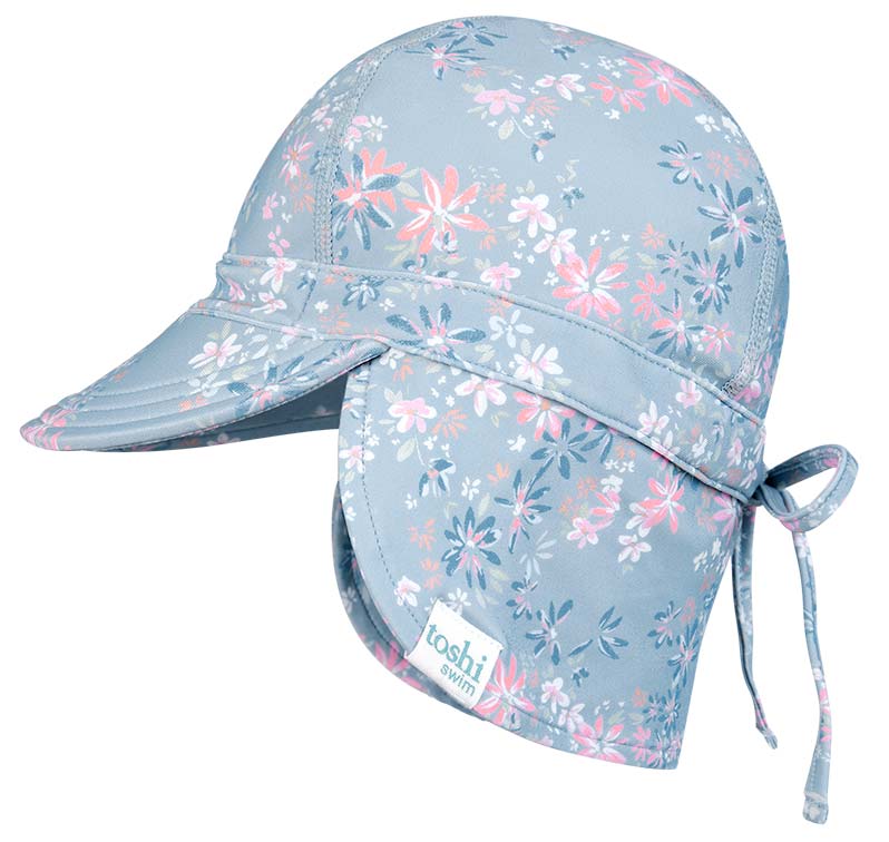 Toshi Swim Baby Flap Cap Classic Athena Dusk | Swimwear | Bon Bon Tresor