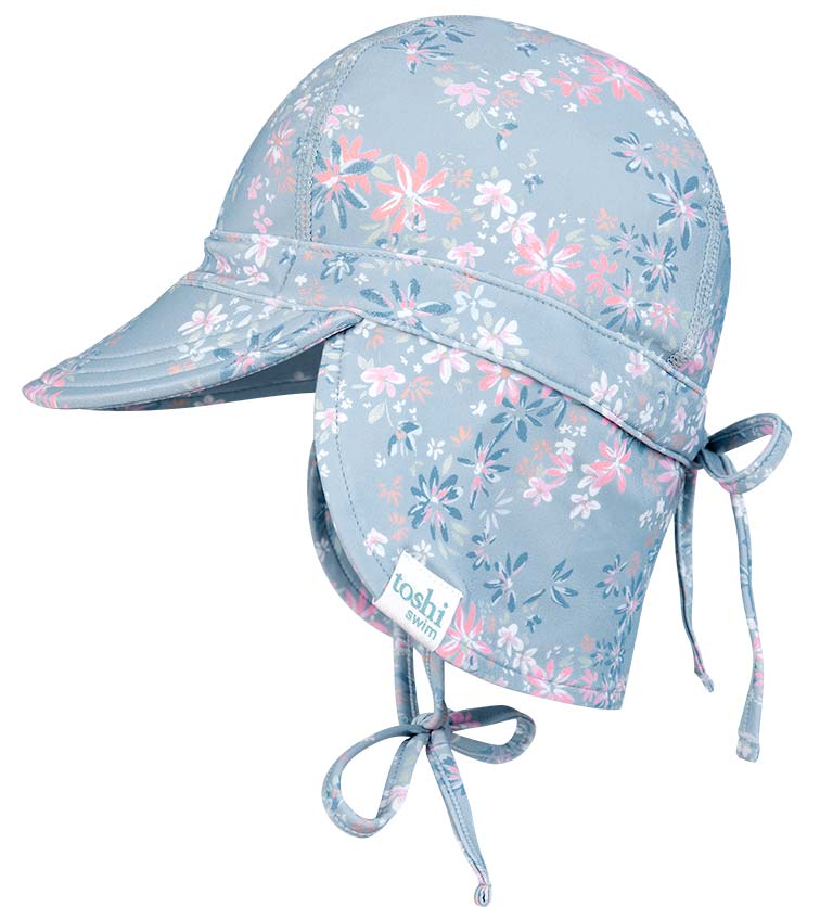 Toshi Swim Baby Flap Cap Classic Athena Dusk | Swimwear | Bon Bon Tresor