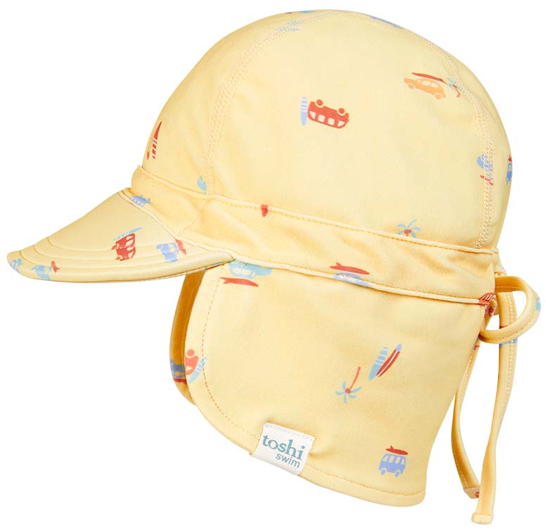 Toshi Swim Baby Flap Cap Classic Sunny | Swimwear | Bon Bon Tresor