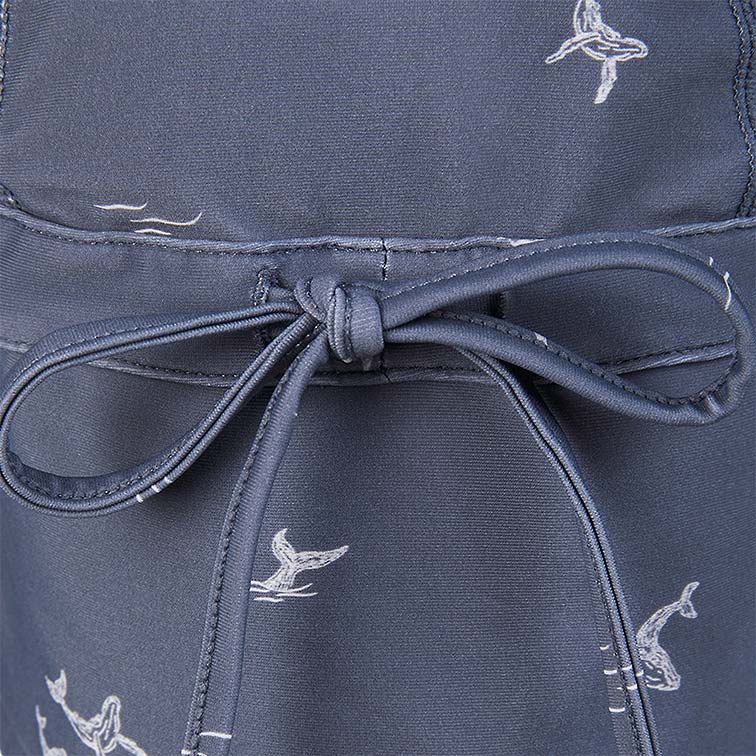 Toshi Swim Baby Flap Cap Classic Whales | Swimwear | Bon Bon Tresor