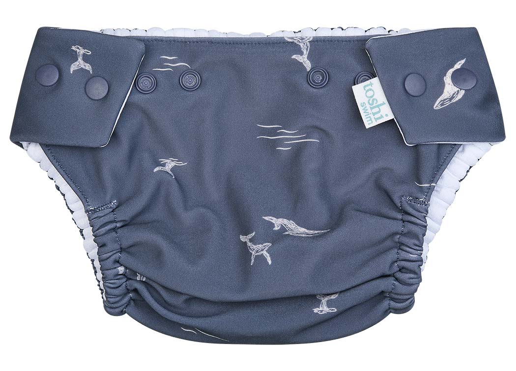 Toshi Swim Baby Nappy Whales | Swimwear | Bon Bon Tresor