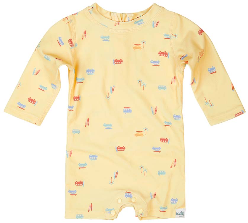 Toshi Swim Baby Onesie Long Sleeve Sunny | Swimwear | Bon Bon Tresor