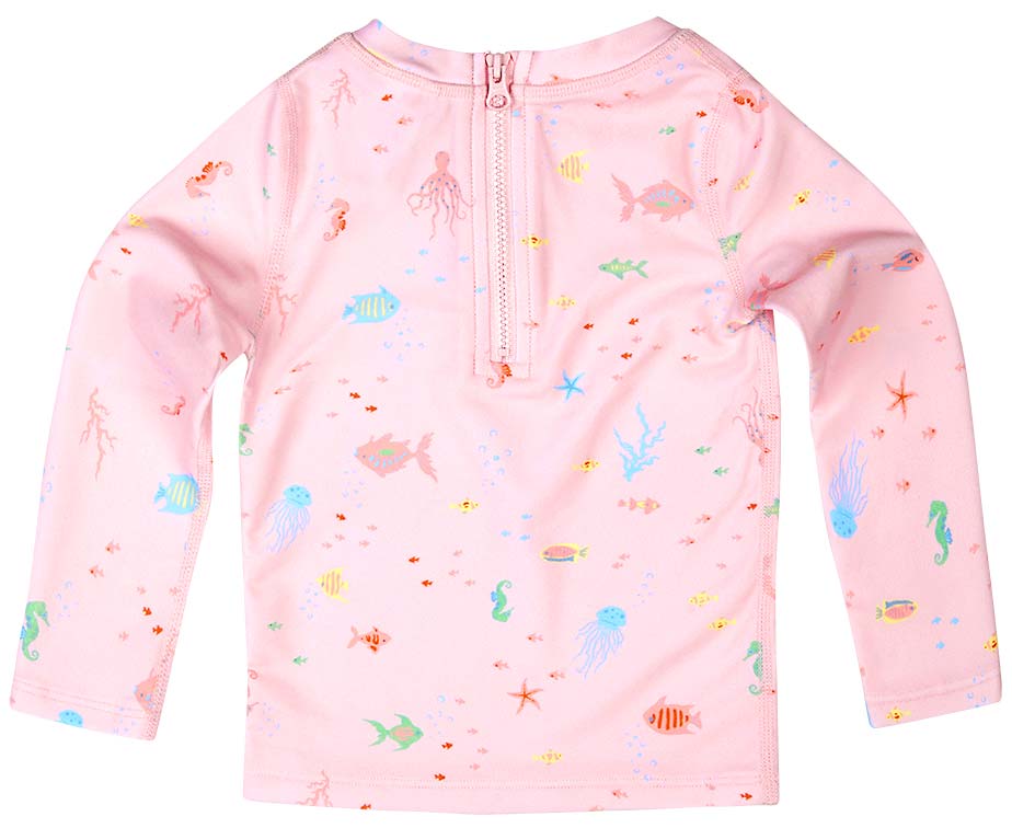 Toshi Swim Baby Rashie Long Sleeve Coral | Swimwear | Bon Bon Tresor