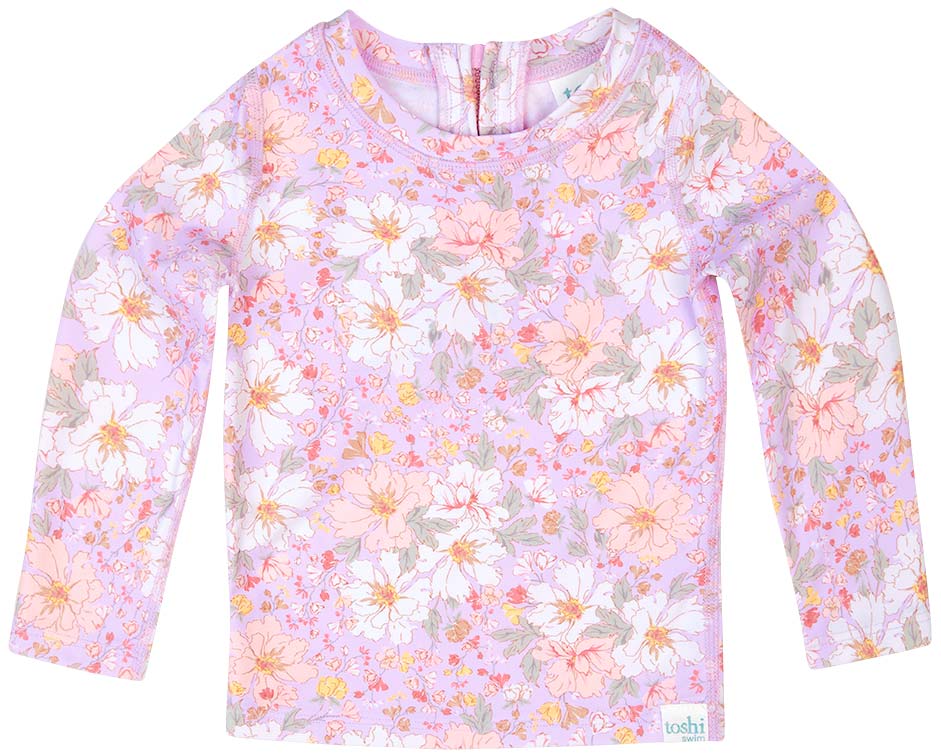 Toshi Swim Baby Rashie Long Sleeve Dahlia | Swimwear | Bon Bon Tresor