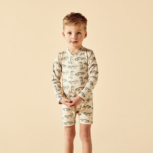 Wilson and Frenchy Rashie Swim Set - Little Croc | Swimwear | Bon Bon Tresor