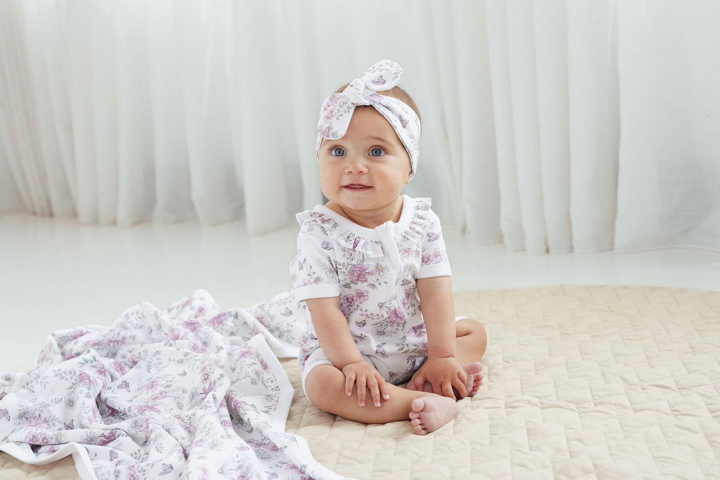Aster and Oak Daisy Floral Zip Romper | Rompers & Playsuits | Bon Bon Tresor