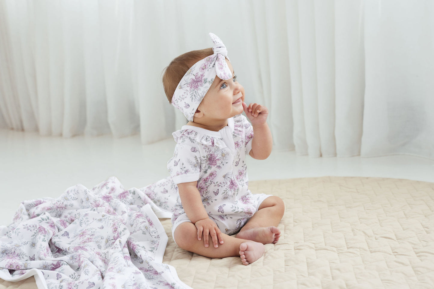 Aster and Oak Daisy Floral Zip Romper | Rompers & Playsuits | Bon Bon Tresor