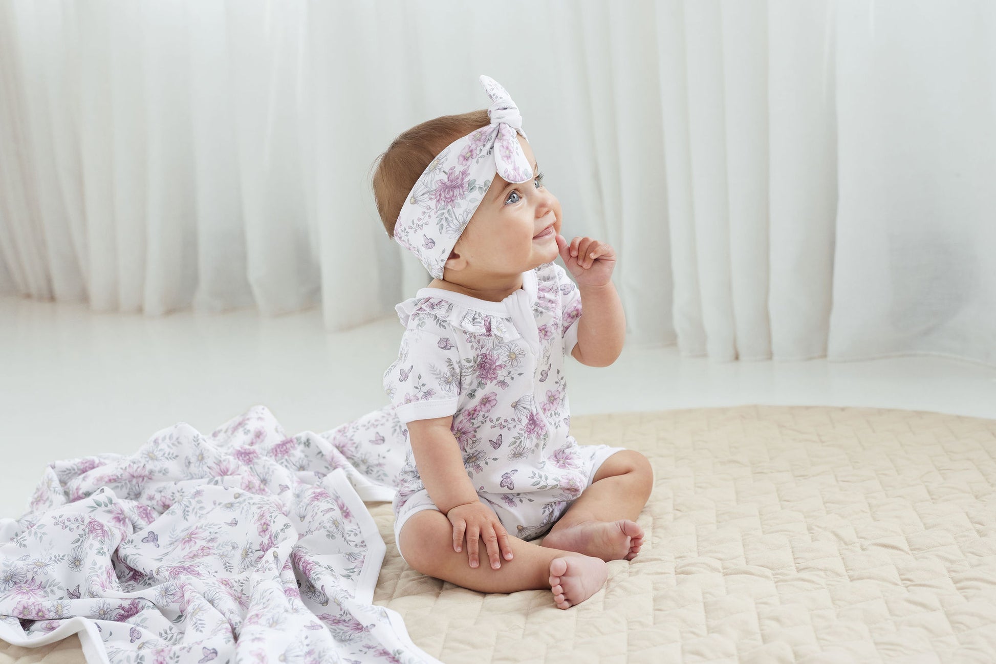Aster and Oak Daisy Floral Zip Romper | Rompers & Playsuits | Bon Bon Tresor