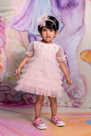 Tutu Du Monde Bebe Field Of Dreams Tulle Dress - Pink Cloud | Party Dresses | Bon Bon Tresor