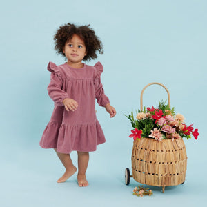 Tiny Twig Corduroy Dress Rose | Dresses & Skirts | Bon Bon Tresor