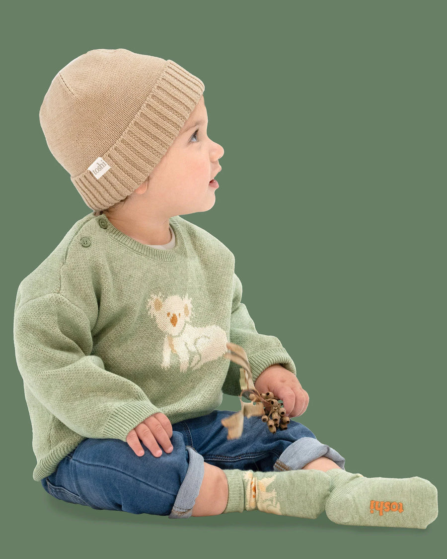 Toshi Organic Beanie Rover Driftwood | Beanie | Bon Bon Tresor