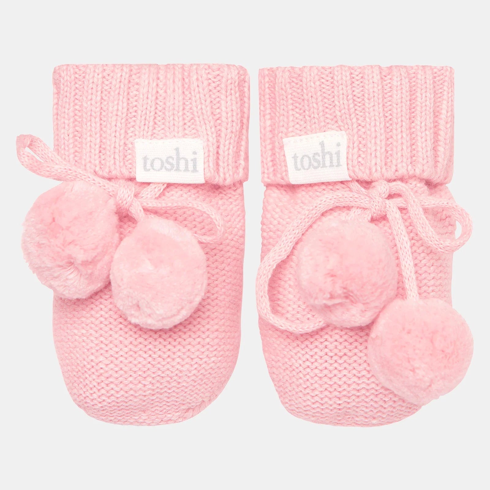 Toshi Organic Booties Marley Pearl | Booties & Mittens | Bon Bon Tresor