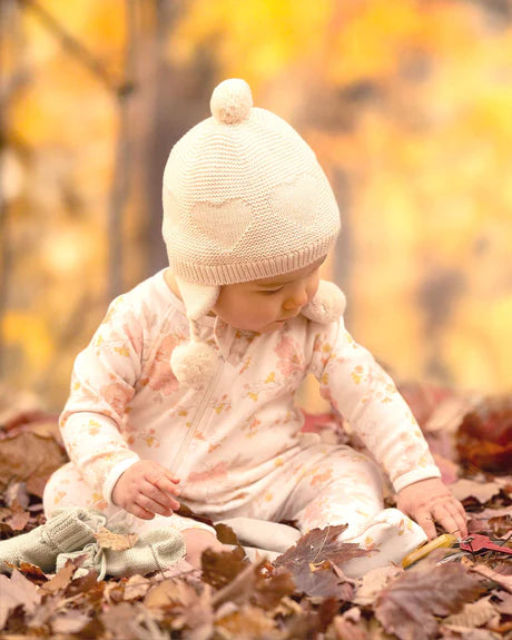 Toshi Organic Earmuff Heart Feather | Hats | Bon Bon Tresor