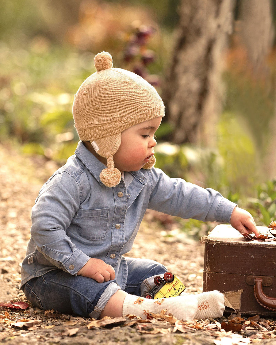 Toshi Organic Earmuff Popcorn Driftwood | Beanie | Bon Bon Tresor