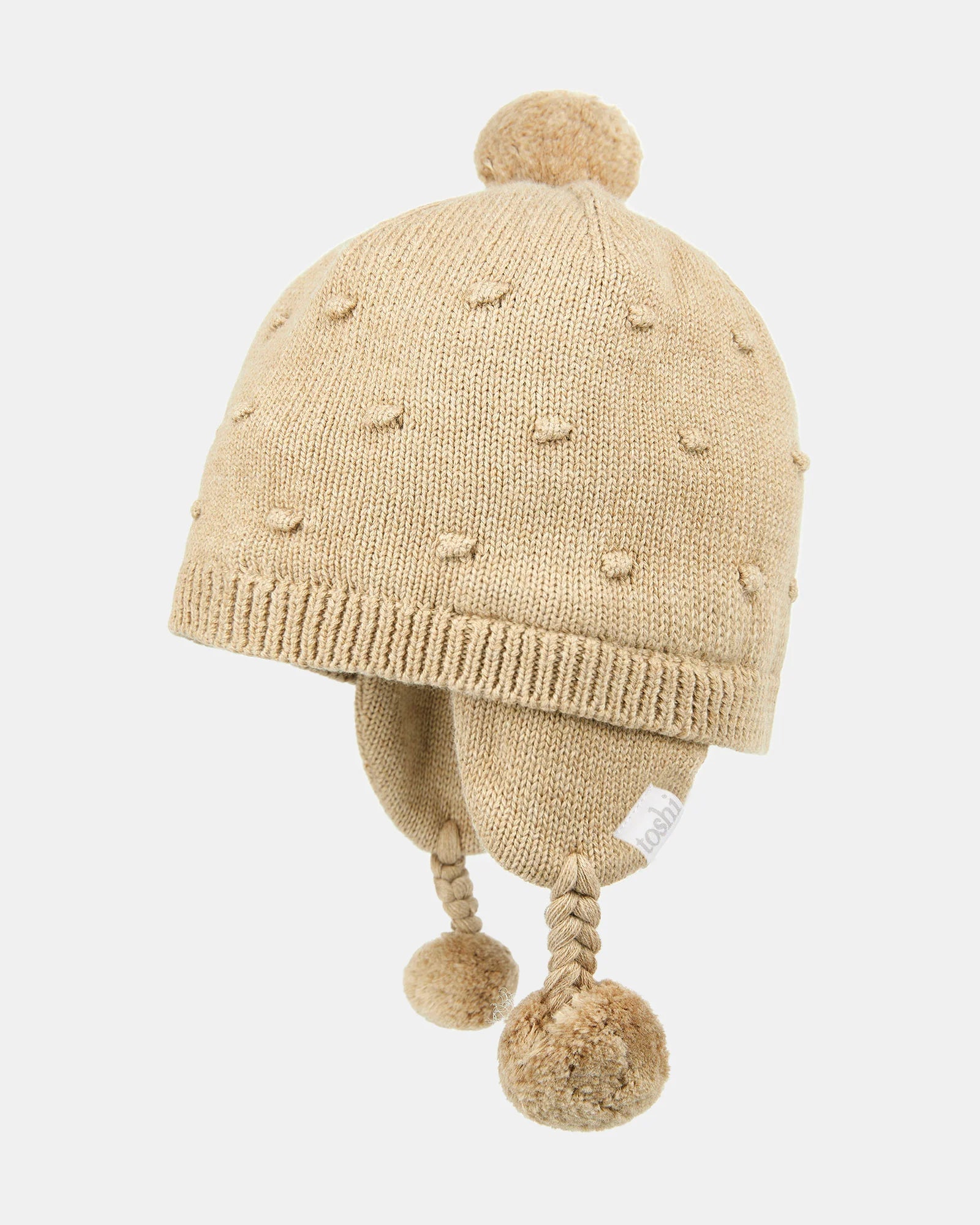 Toshi Organic Earmuff Popcorn Driftwood | Beanie | Bon Bon Tresor