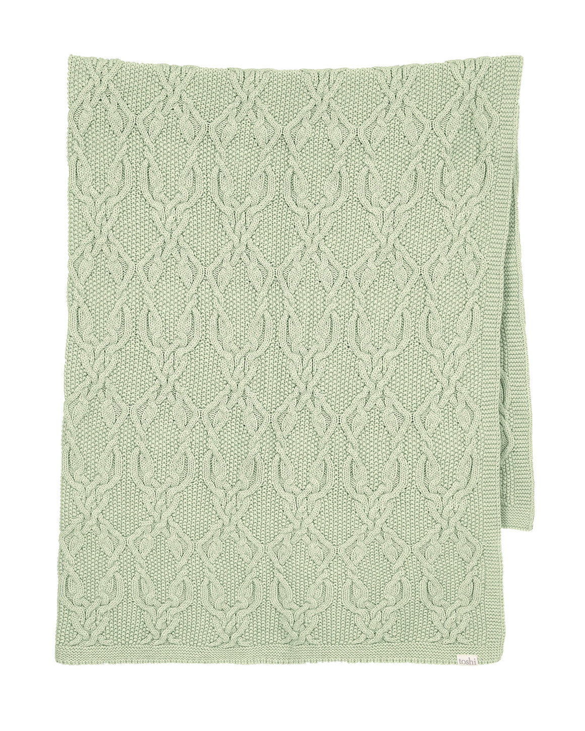 Toshi Organic Knit Blanket Bowie Matcha | Blankets | Bon Bon Tresor