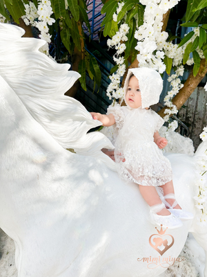 Mimi Miya Victoria Christening Dress/Gown with Detachable Overskirt | Gowns | Bon Bon Tresor
