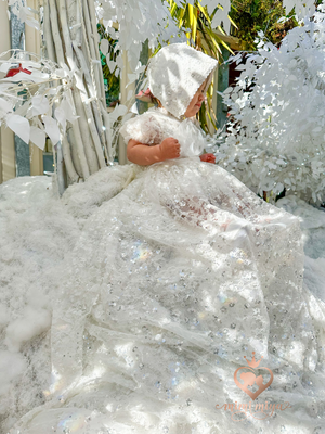 Mimi Miya Victoria Christening Dress/Gown with Detachable Overskirt | Gowns | Bon Bon Tresor